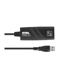 Контроллер USB 3.0 to Ethernet - Сетевой адаптер 10 - 100 - 1000Mbps с проводом, Black, Blister Q100