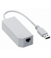 Контроллер USB 2.0 to Ethernet - Сетевой адаптер 10 - 100Mbps с проводом, White, Blister Q300