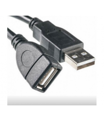Удлинитель USB 2.0 AM - AF, 1,5m, черный Q250