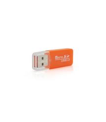Кардридер универсальный MERLION CRD-1OR TF - Micro SD, USB2.0, Orange, OEM Q50