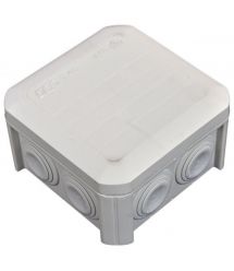 Коробка распределительная, наружная, пластиковая 90х90х52, 7 вводов IP55, без клем.
