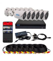 Комплект видеонаблюдения на 6 цилиндрических 2 Мп камер SEVEN KS-7626O-2MP