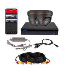 Комплект видеонаблюдения на 2 купольные 5 Мп камеры SEVEN KS-7612OB-5MP