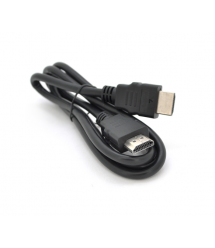 Кабель Merlion HDMI-HDMI HIGH SPEED Premium 1m, v1.4, OD-7.5mm, круглый Black, коннектор Black, (Пакет), Q350