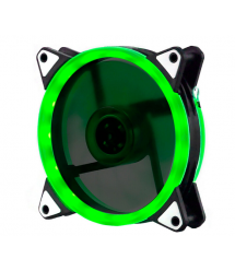 Кулер корпусной 12025 DC sleeve fan 3pin + 4pin - 120*120*25мм, 12V, 1100об - мин, Green, двухсторонний