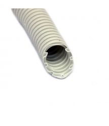 Гофро-труба D20-14.1 мм, PVC внутр. с протяжкой, 50 м, серая, KOPOS